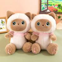 Peluches chaton mignonnes et attrayantes de 25 cm (8 po) pour les machines à griffes dans les salles d'arcade mondiales