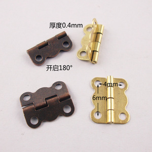 Mini charnière 14x16mm en fer à montage en surface pour meubles, charnière pour boîte en bois, style traditionnel, durable - Product Image 3