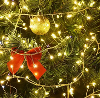 Nouvelles guirlandes lumineuses LED rechargeables transfrontalières en fil de cuivre, effet pétard et pattes de mille-pattes, pour extérieur, Noël, mariage, printemps