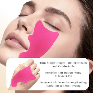 Bandes de gel rose-rouge pour les plis nasogéniens, masque pour les yeux, patch anti-rides pour le soin du visage, pour le contour des yeux et la zone du nez - Product Image 4