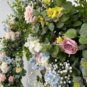 DKB usine artificielle en gros 2024 nouvelle soie artificielle mariage arc fleurs arc fleur panneau pour mariage - Product Image 3