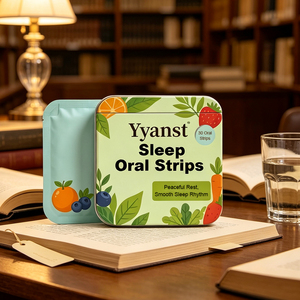 Tiras Orales Disolubles para Dormir, para un Descanso Reparador, con Lindo Estampado de Frutas, en Lata Metálica Verde Claro, 30 Sobres, Venta al Por Mayor OEM - Product Image 5