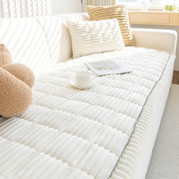 Nouvelle Housse de Canapé en Velours Côtelé 2025 – Housse Arrière Antidérapante en Cuir Lavable pour Coussin de Salon Simple – Idéale pour l'Automne