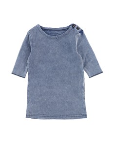 Camisetas de Verano de Manga Corta para Bebés, Camisetas Lisas de Canalé para Niños y Niñas, Camiseta de Verano Unisex con Espalda Larga y Efecto Desgastado - Product Image 4