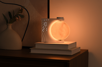 Lampe de chevet avec machine à bruit blanc et double réveil