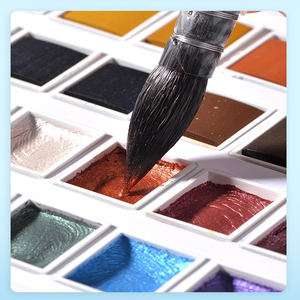 36 Farben 48 Farben von Aquarellfarbe Künstler-Wasserfarben-Malerei mit Pinsel Schwamm-Palette - Product Image 2