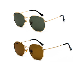 Lunettes de <span class=keywords><strong>soleil</strong></span> hexagonales M7006 rétro pour hommes et femmes, lunettes de <span class=keywords><strong>soleil</strong></span> carrées vintage, polygone classique - Product Image 6