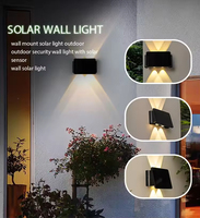 Lampe murale solaire LED étanche IP65, éclairage mural de jardin, forme carrée, éclairage parfait pour les jardins et les parcs -9077S