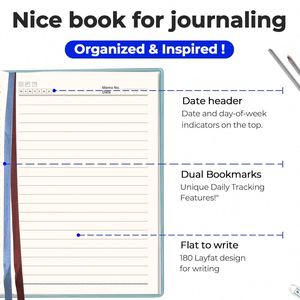 Customizable A5 Hardcover Leather <b>Journal</b> 100 Sheets 100 Lined Smooth Touch Perfect Binding Multi-Color Gift Notebook - Product Image 4
