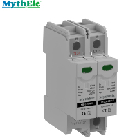 Parafoudre sur rail DIN MythEle MD3 T2 AC/DC, dispositif de protection contre les surtensions et la foudre