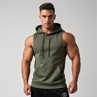 Sudadera sin Mangas Personalizable con Patrón 3D para Hombre, 100% Algodón, Talla Grande, Cortavientos, Transpirable, Ajustada, de Alta Calidad para Gimnasio