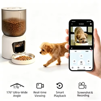 Distributeur de nourriture intelligent pour animaux de compagnie avec caméra WiFi 3MP, ABS, 6,5 L, vision nocturne, alimentation à distance via application pour chats et chiens, utilisation en intérieur