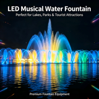 Fontaine musicale LED commerciale grand format en acier inoxydable OEM, équipement de danse aquatique complet pour lacs, parcs et sites touristiques