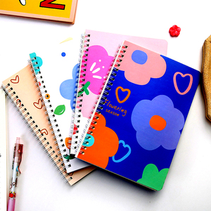 OEM Volver a la escuela A5 Impreso Espiral Encuadernación Hojas <span class=keywords><strong>de</strong></span> Notepads-100 PVC/PP Cubierta a granel Organizadores <span class=keywords><strong>de</strong></span> estudiantes para librería Cadenas Regalo - Product Image 6
