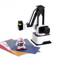 Brazo Robótico Industrial Pequeño de Alta Precisión con Motor y Caja de Cambios para Dibujo/Pintura Infantil, Plotter de Escritorio