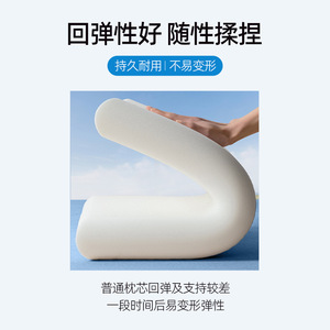 Coussin en mousse à mémoire de forme rectangulaire, fermeté moyenne, pour adultes, usage hôtelier, à récupération lente - Product Image 2