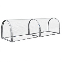 Cage à volailles en métal robuste avec grillage dense de type H, revêtement poudré, fermeture coulissante horizontale, pour l'extérieur, toutes saisons