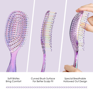 Cepillo Desenredante para Cabello Mojado CANDYBRUSH, Cepillos Ventilados para Alisar el Cabello con Secador, para Mujeres, Empaque de Lujo - Product Image 3