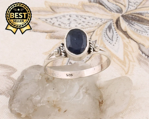 การออกแบบใหม่2022แหวนพลอยตัดและเหลี่ยมเพชรพลอยไฟและแหวนสีเงินพลอย925-แหวนเงินแท้ - Product Image 1