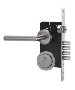 頑丈な両面ステンレス鋼ハンドルロック、ほぞ穴式ドアハンドル、ドアロック - Product Image 1