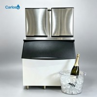 Machine à glaçons en cubes de type Carlos, nouvelle génération, grande capacité, refroidie à l'eau, pour usage en restaurant