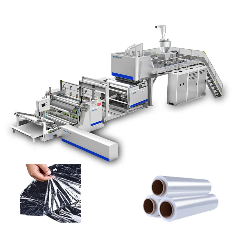 China Hot Product LLDPE PE 500mm-2000mm Single/Double/Three Layer Co-Extrusion Stretch Film Making Machine