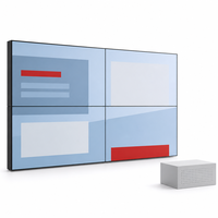 Mur vidéo économique 65 pouces IPS LCD, cadre de 3,5 mm, écran de raccordement matriciel 2x2 3x3, luminosité 700 cd/m² pour grandes salles de réunion