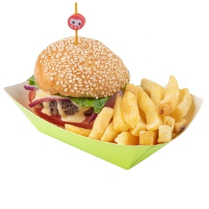 Contenitori di carta per alimenti in lamina d'oro metallizzata, <span class=keywords><strong>hamburger</strong></span> per alimenti e vassoi per patatine fritte - Product Image 5