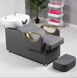 Sillón de Peluquería de Alta Calidad con Lavacabezas de Cerámica, Reclinable de Cuero PU, para Uso Comercial Contemporáneo en Salones de Belleza RUNHU - Product Image 5