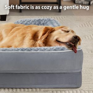 LY Factory Orthopädisches Hundesofa, Groß, Waschbar, mit Wasserdichtem Futter und Rutschfester Unterseite, für den Winterschlaf von Haustieren - Product Image 6