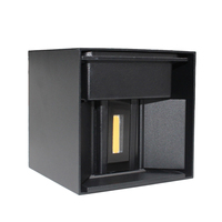 Applique murale LED carrée étanche IP65 2x6W (2x6W) avec boîtier en aluminium, entrée AC230V, éclairage haut et bas, pour jardin