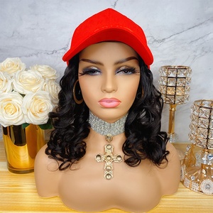 Peluca <span class=keywords><strong>de</strong></span> pelo humano <span class=keywords><strong>de</strong></span> Color <span class=keywords><strong>Natural</strong></span>, gorro <span class=keywords><strong>de</strong></span> <span class=keywords><strong>cabello</strong></span> humano <span class=keywords><strong>de</strong></span> Color <span class=keywords><strong>rojo</strong></span> ondulado suelto, barato - Product Image 3