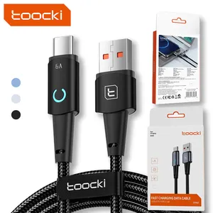 Toocki – chargeur Super rapide 6A 66w, câble Usb A vers Usb C 3M 3.0 pour téléphone portable, câbles de données à chargement rapide