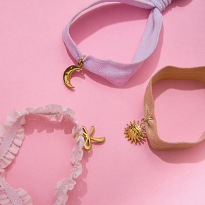 Sweet Romantic Bow Pendant Pink Lace Spring <b>Rope</b> Bracelet Women's Jewelry Gift - Product Image 4