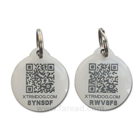 Kunden spezifisches Logo QR-Code 13,56 MHz RFID Programmier bares Epoxy NFC Pet ID Halsband anhänger Wasserdichter Instant Transfer Dog Id Gepäck anhänger