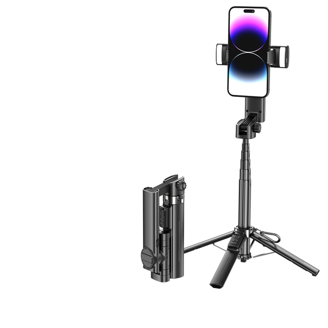 2025 Hot Q36 Handheld Smart Gimbal Video Stabilizer with Selfie Stick Tripod & Zoom Control Smart Steady Mobile Phones Included