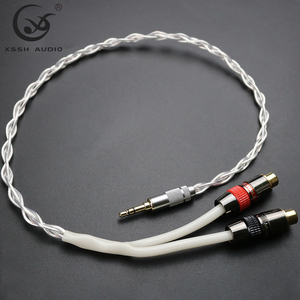 <span class=keywords><strong>สาย</strong></span>หูฟัง YIVO XSSH OEM <span class=keywords><strong>DIY</strong></span> อัพเกรด <span class=keywords><strong>สาย</strong></span>อ่อน 4 แกน ชุบเงิน 3.5 มม. ตัวเมีย ต่อ 2RCA <span class=keywords><strong>สาย</strong></span>สัญญาณเสียง HIFI สำหรับหูฟัง - Product Image 1