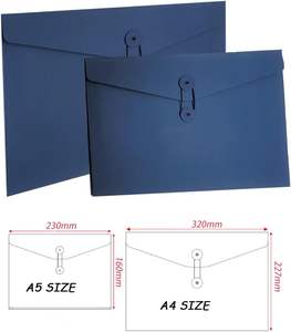 Portefeuilles en papier kraft, dossiers de classement <span class=keywords><strong>format</strong></span> folio, dossiers de documents avec fermeture à cordon, pochettes de rangement, sacs de classement - Product Image 3