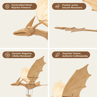 JHISEN Automatone Dragon en Bois Unique Fait Main Certifié CE RoHS Sculpture Animée Cadeau de Noël Fantaisie pour Collectionneurs Vente en Gros