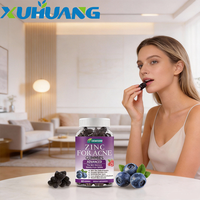 Gummies véganes premium au zinc et aux vitamines pour le soutien de l'acné chez l'adulte, bonbons gélifiés sans sucre, personnalisables OEM/ODM