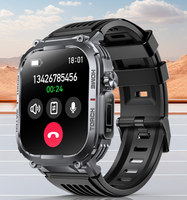 Montre connectée sport pour homme, étanche 3ATM, écran 2,02 pouces, appels Bluetooth, fréquence cardiaque, lampe torche, compatible Android iOS iPhone, vente en gros