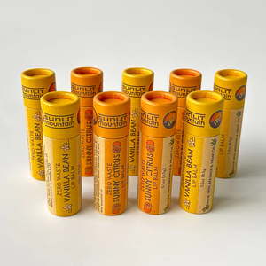 Tube en carton kraft robuste et écologique Mini baume à lèvres Récipient push up avec 5g Récipient déodorant Tube en papier résistant à l'huile - Product Image 1