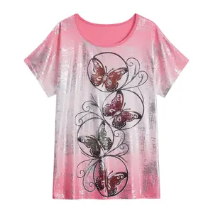 Camisetas de moda para ropa con estampado de Color sólido Logotipo de lujo Ropa de mujer de alta calidad Camiseta Camisetas para niñas