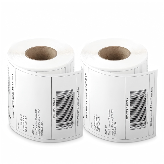 4x6 Thermal Shipping Labels Direct Thermal 6x4 Label Rolls for Logistics and E-commerce