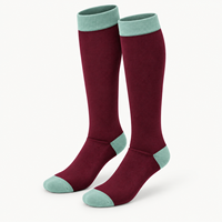 Chaussettes hautes pour mollets larges, confortables, en coton et élasthanne, personnalisables