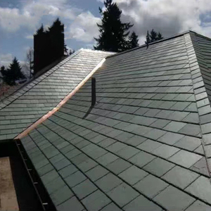 Teja de <span class=keywords><strong>Pizarra</strong></span> Negra Natural, Duradera, Impermeable y Resistente al Calor, Lámina de Techo Lisa para Techos de Villas Europeas Modernas - Product Image 6
