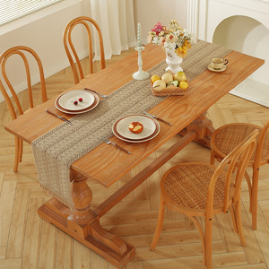 2025 Christmas Woven Table <b>Runner</b> Long American Napkin Festive Coffee Table Cover Cloth Shoe Cabinet Flag Bed Scarf Decorations - Product Image 2