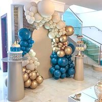 Kit d'arche de guirlande de ballons bleu poussière, ballons bohèmes, décoration de fête de naissance, mariage, anniversaire de garçon, fournitures de fête