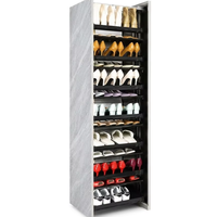 UZIA-12Z-18.5 Range-chaussures coulissant en acier allié, multi-niveaux, capacité 200 kg, robuste, pour armoire, entrée, maison