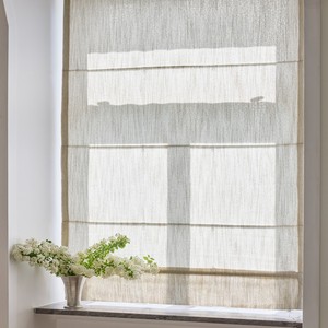 Persianas Romanas de Lino Natural, Filtrantes de Luz, Plegables, Hechas a Medida para Cocina, Dormitorio y Apartamento - Product Image 3